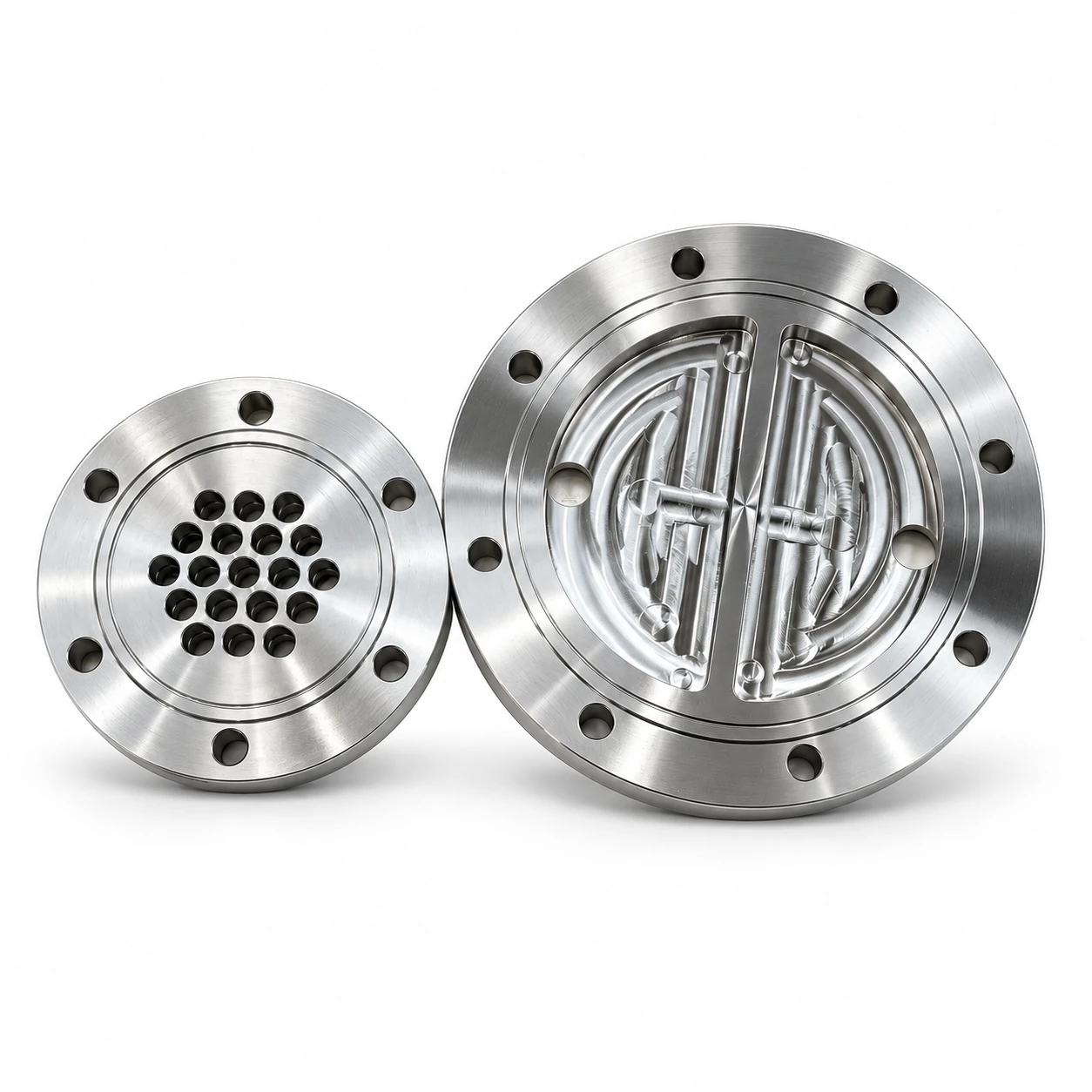Custom machined stainless steel flange
