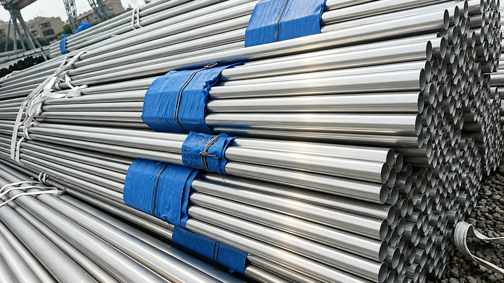 Industrial stainless steel seamless pipe bundles