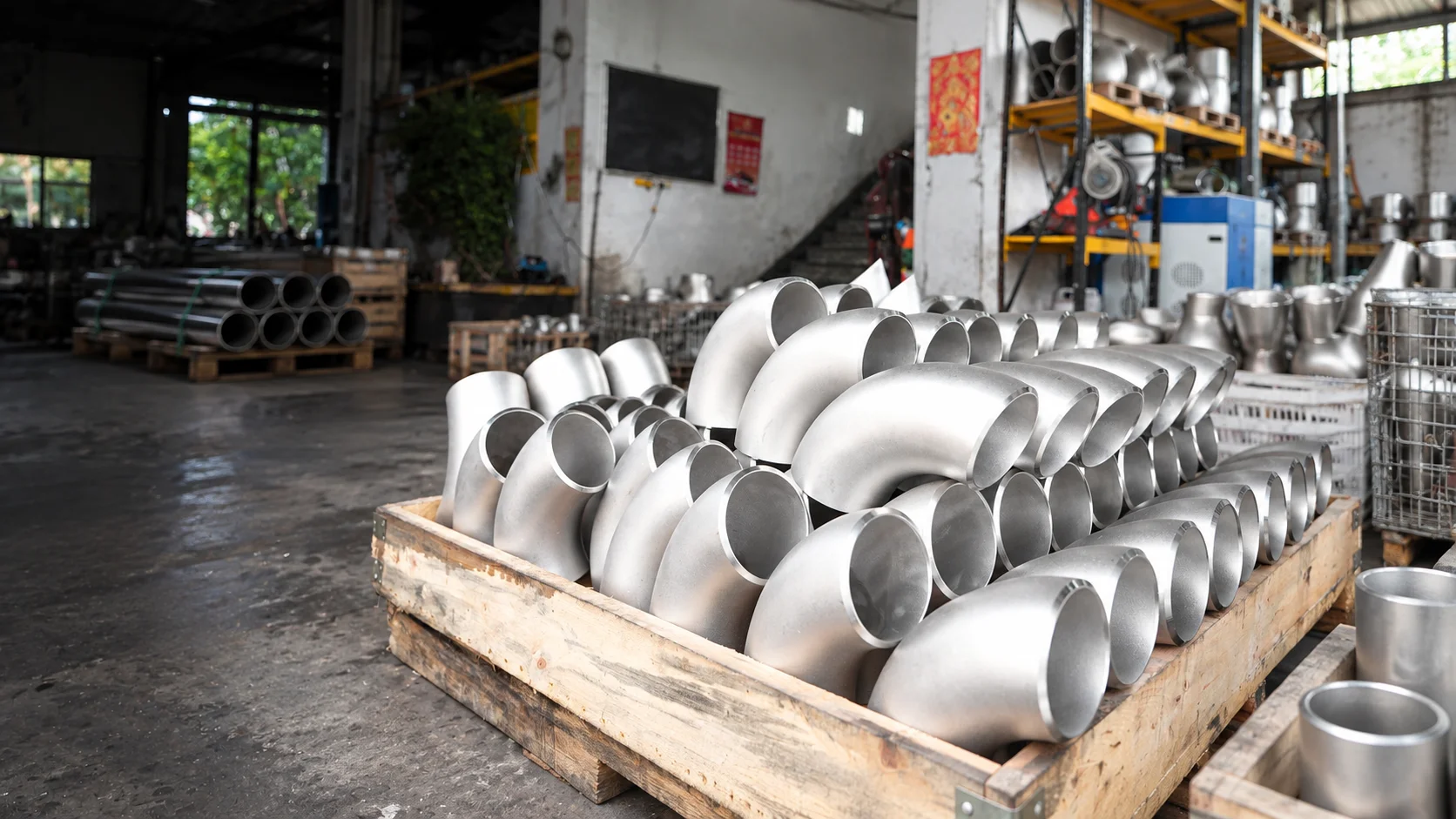 Stainless-steel pipes, tubes, fittings and flanges